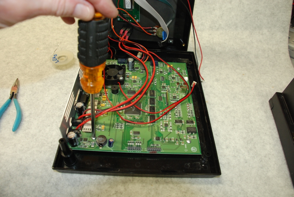 Board mounting screws.